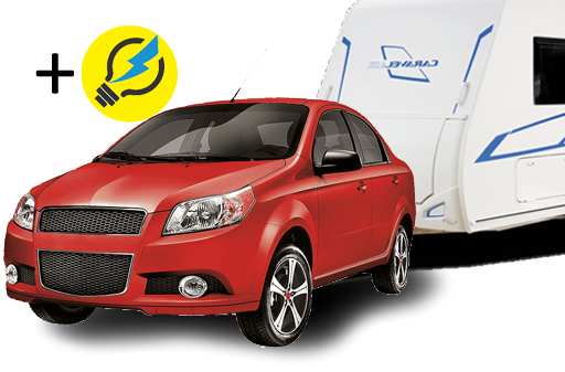 Caravan pitch with electricity