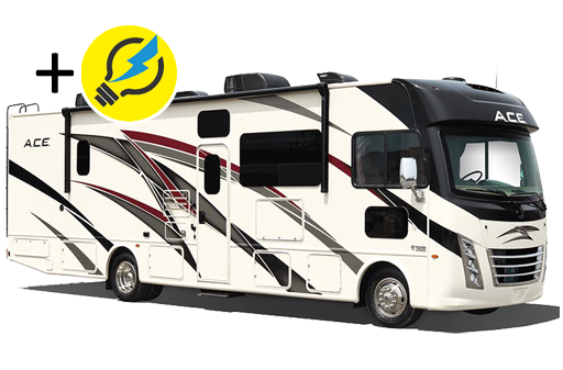Motorhome pitch with electricity